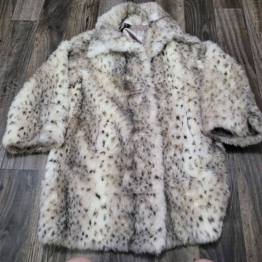 Meyer Jonasson St. Moritz Faux Spotted Fur Women's Size 8 Mob Wife Old Money